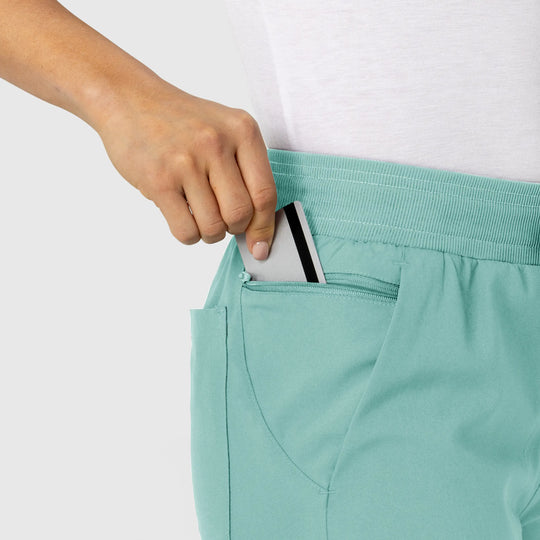 Wink Scrubs Women's Flex-n-Reach Track Scrub Pant Turquoise | scrub-supply.com