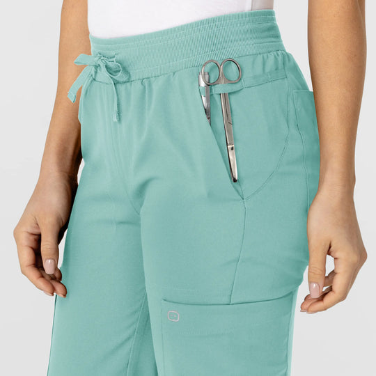 Wink Scrubs Women's Flex-n-Reach Track Scrub Pant Turquoise | scrub-supply.com