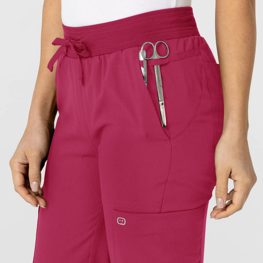 Wink Scrubs Women's Flex-n-Reach Track Scrub Pant Viva Magenta | scrub-supply.com