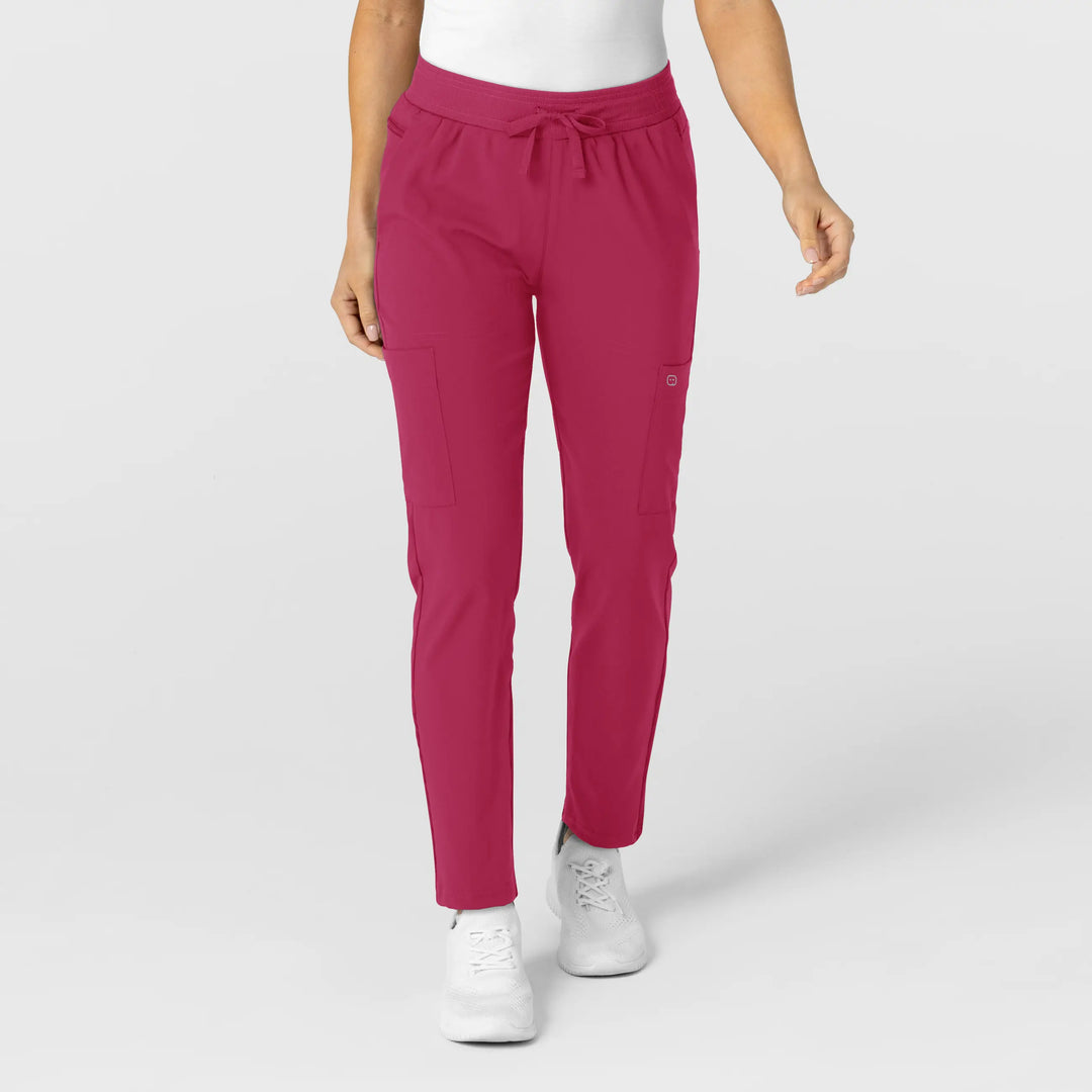 Wink Scrubs Women's Flex-n-Reach Track Scrub Pant Viva Magenta | scrub-supply.com