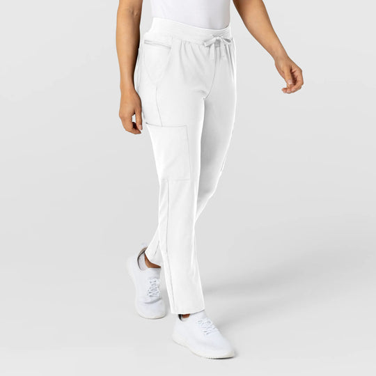 Wink Scrubs Women's Flex-n-Reach Track Scrub Pant White | scrub-supply.com