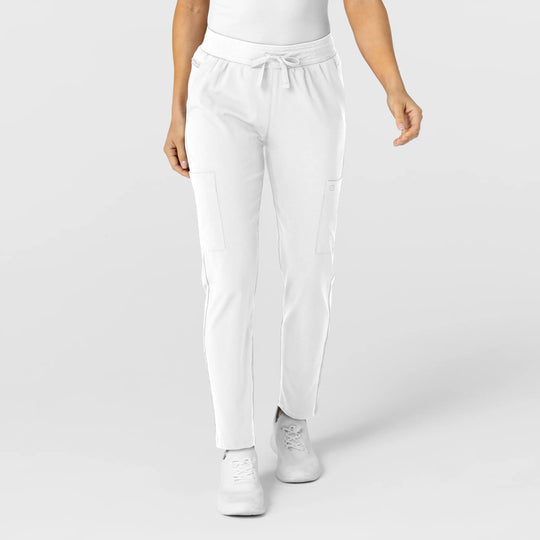 Wink Scrubs Women's Flex-n-Reach Track Scrub Pant White | scrub-supply.com
