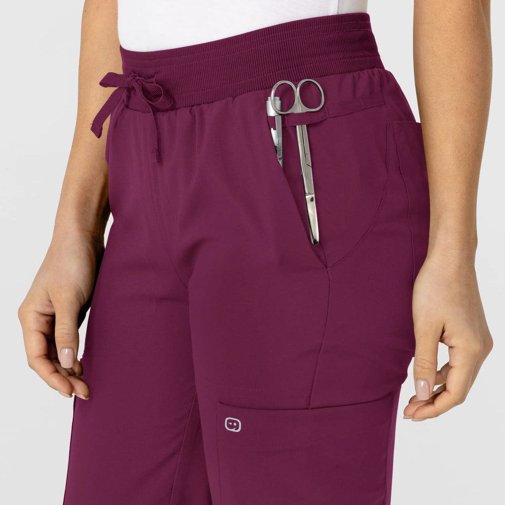 Wink Scrubs Women's Flex-n-Reach Track Scrub Pant Wine | scrub-supply.com