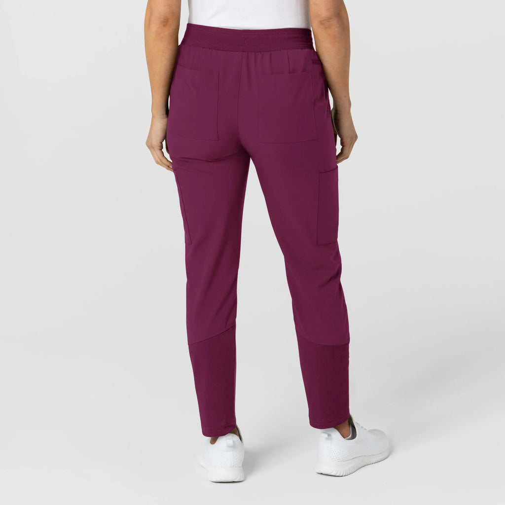 Wink Scrubs Women's Flex-n-Reach Track Scrub Pant Wine | scrub-supply.com