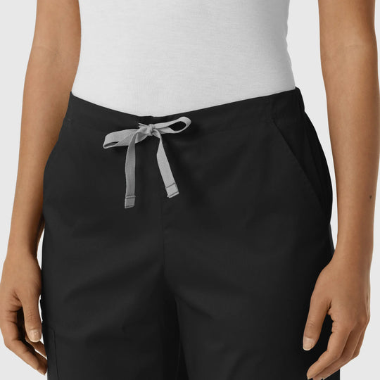 Wink Scrubs Women's Cargo Jogger Scrub Pant Black | scrub-supply.com