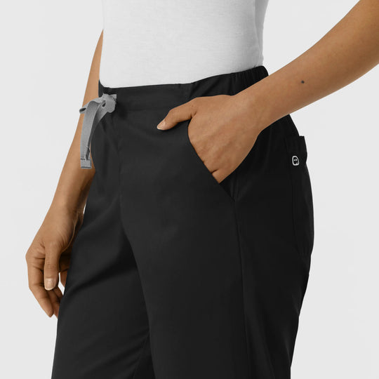 Wink Scrubs Women's Cargo Jogger Scrub Pant Black | scrub-supply.com