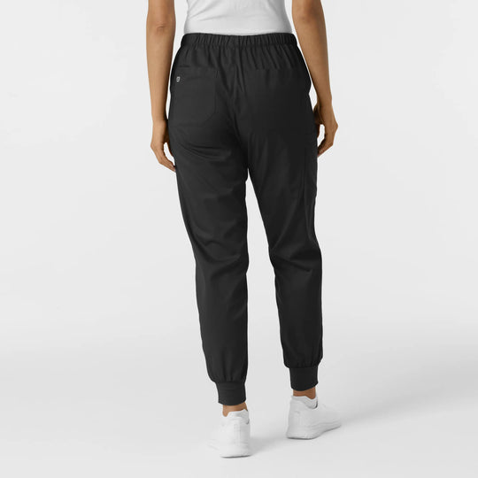Wink Scrubs Women's Cargo Jogger Scrub Pant Black | scrub-supply.com