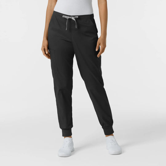 Wink Scrubs Women's Cargo Jogger Scrub Pant Black | scrub-supply.com