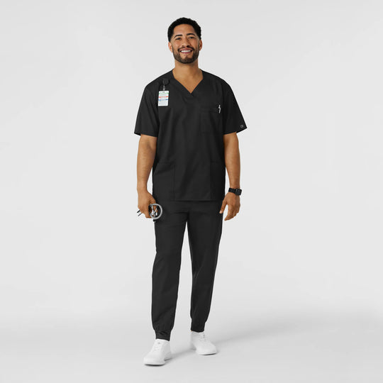 Wink Scrubs Men's Cargo Jogger Scrub Pant Black | scrub-supply.com
