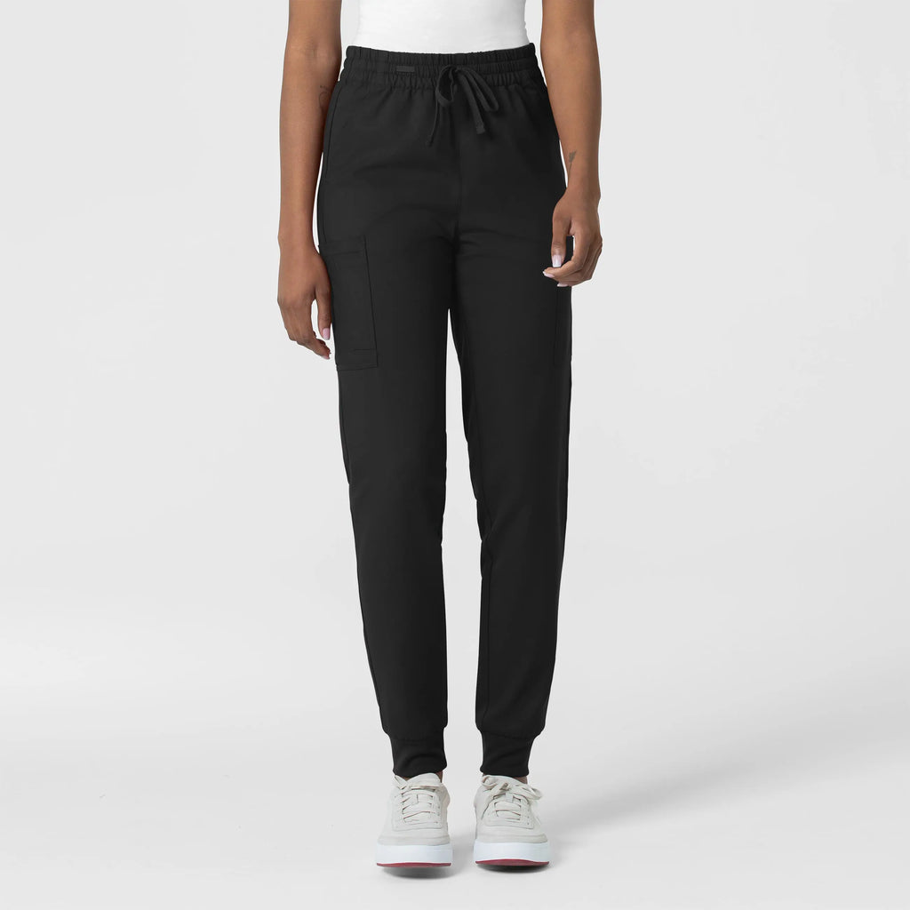 Wink Scrubs Women's Thrive Cargo Jogger Scrub Pant Black | scrub-supply.com