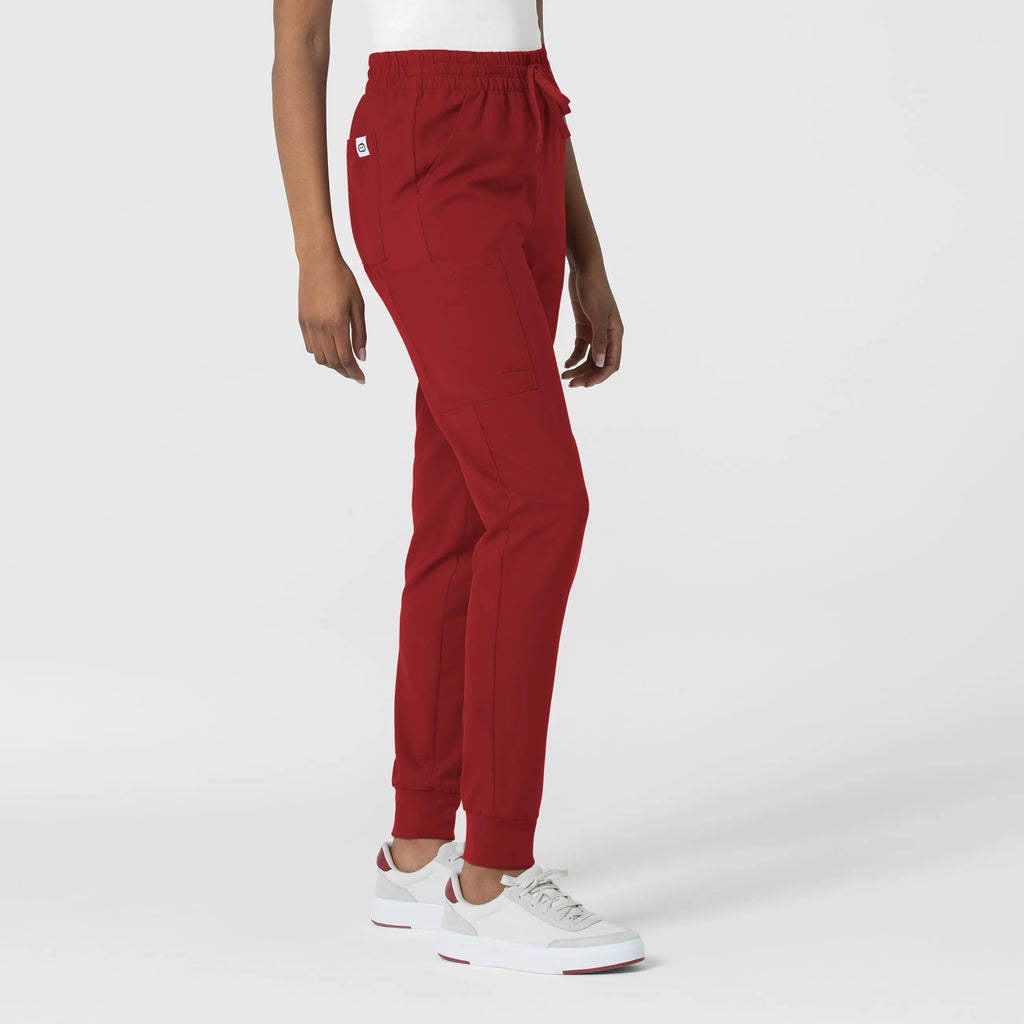 Wink Scrubs Women's Thrive Cargo Jogger Scrub Pant Burgundy | scrub-supply.com