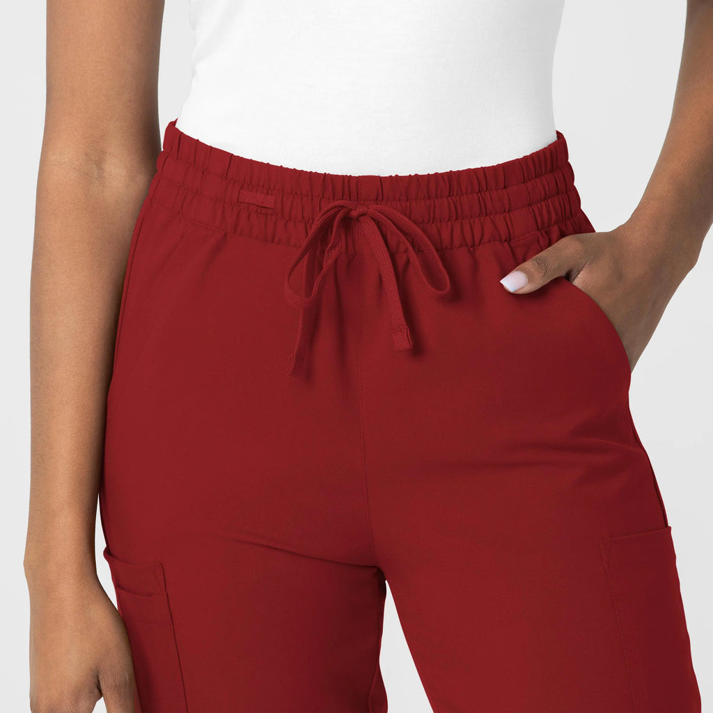 Wink Scrubs Women's Thrive Cargo Jogger Scrub Pant Burgundy | scrub-supply.com