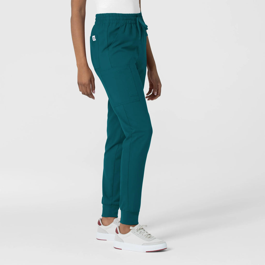 Wink Scrubs Women's Thrive Cargo Jogger Scrub Pant Caribbean Blue | scrub-supply.com