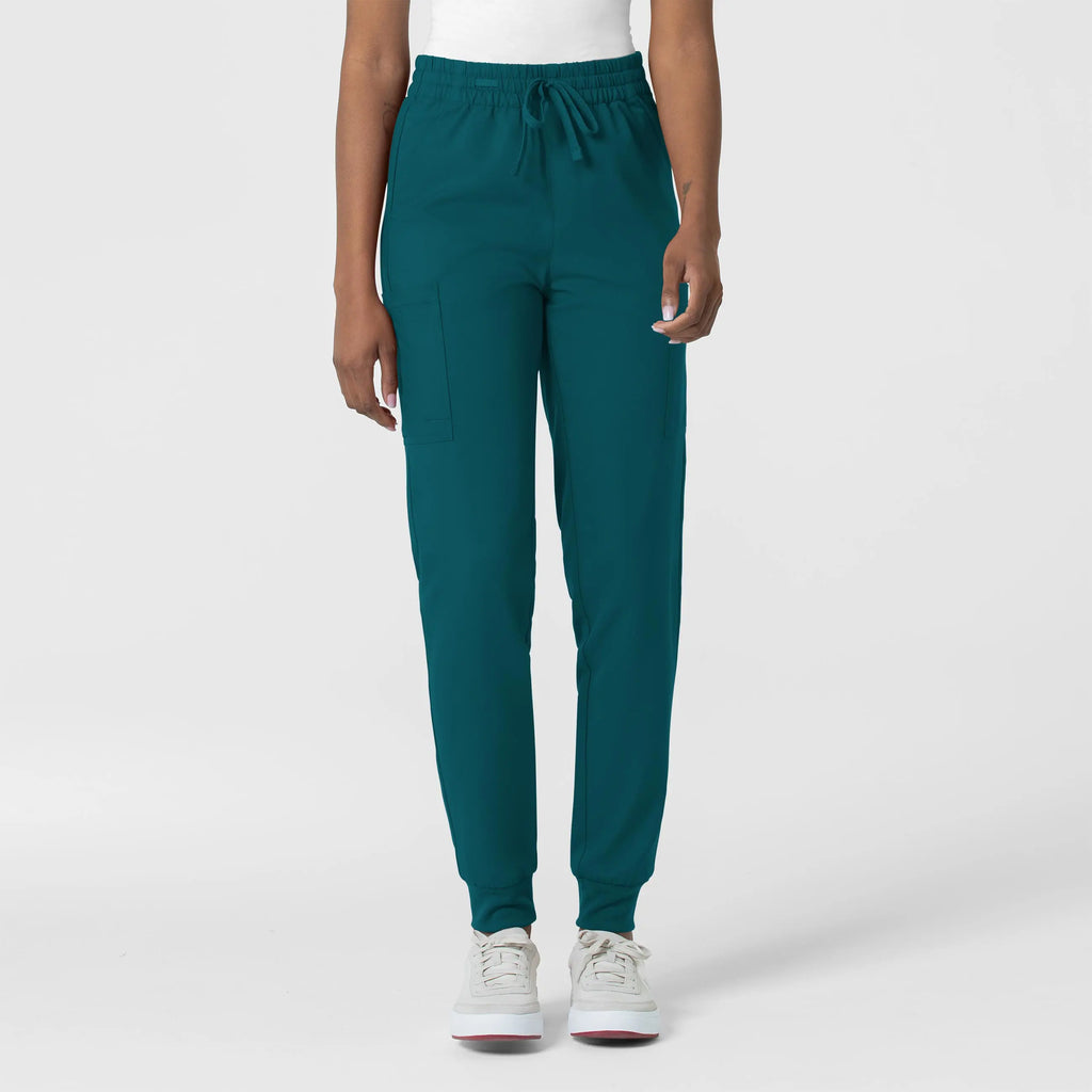 Wink Scrubs Women's Thrive Cargo Jogger Scrub Pant Caribbean Blue | scrub-supply.com