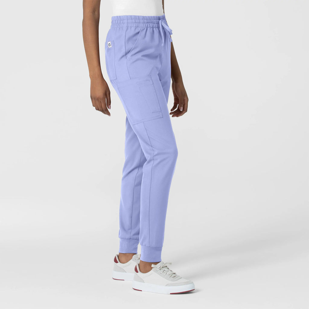 Wink Scrubs Women's Thrive Cargo Jogger Scrub Pant Ceil Blue | scrub-supply.com