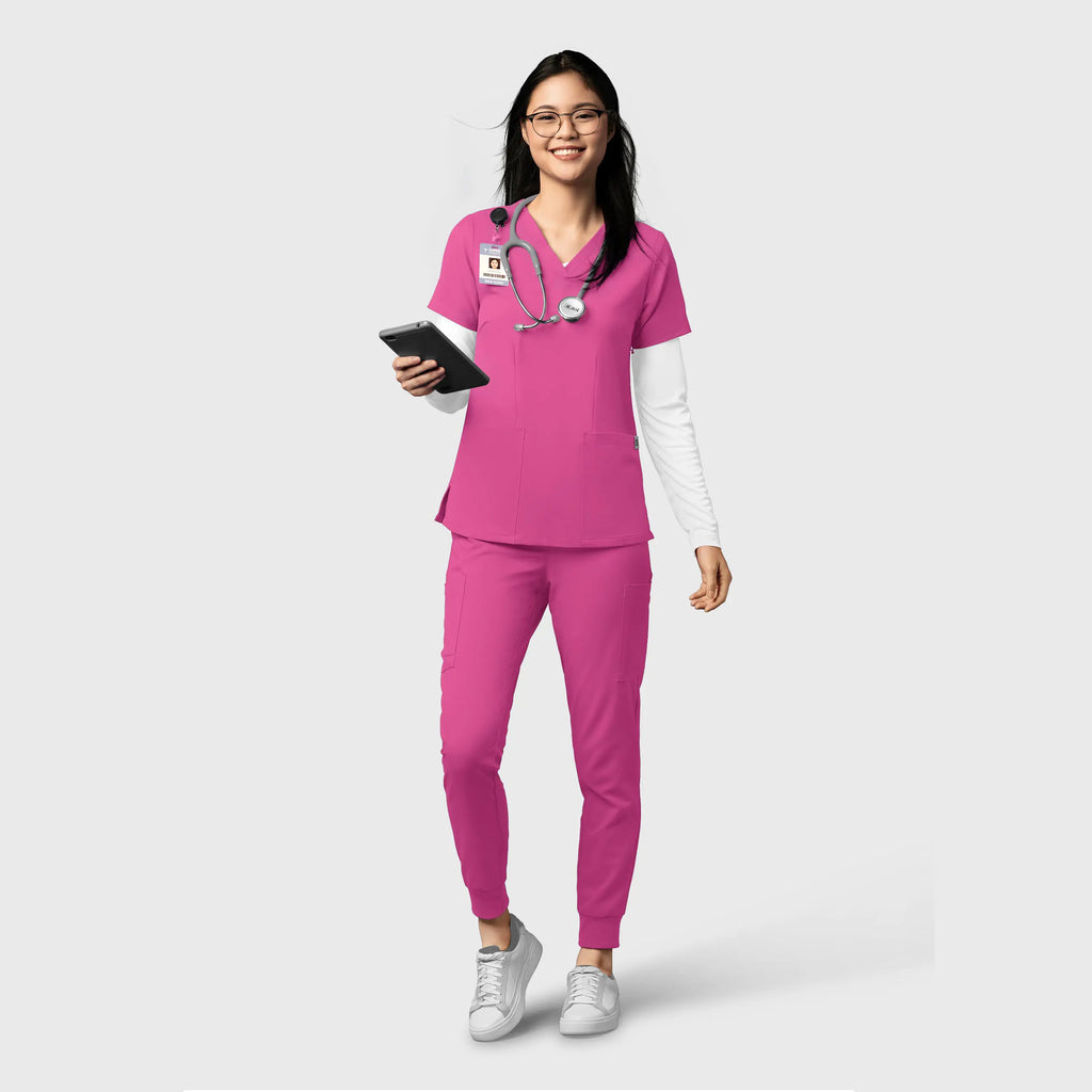 Wink Scrubs Women's Thrive Cargo Jogger Scrub Pant Hot Pink | scrub-supply.com