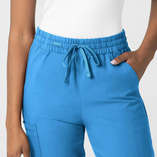 Wink Scrubs Women's Thrive Cargo Jogger Scrub Pant Malibu Blue | scrub-supply.com