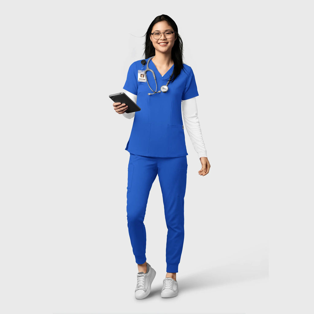 Wink Scrubs Women's Thrive Cargo Jogger Scrub Pant Royal Blue | scrub-supply.com