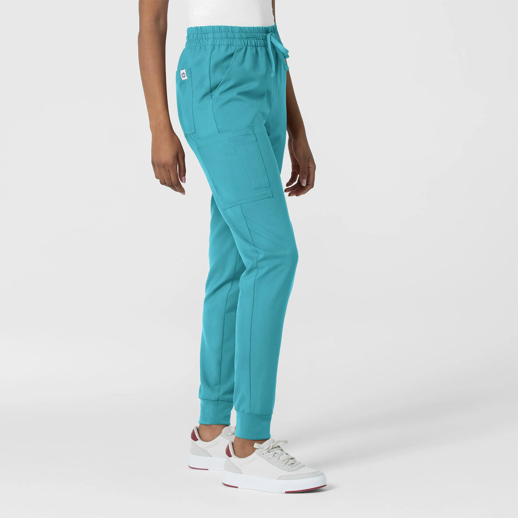 Wink Scrubs Women's Thrive Cargo Jogger Scrub Pant Teal | scrub-supply.com