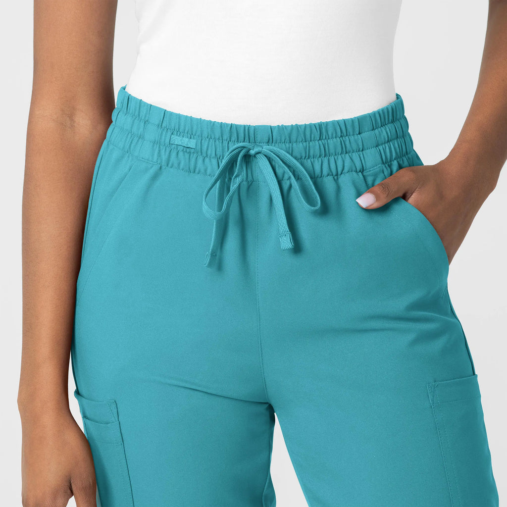 Wink Scrubs Women's Thrive Cargo Jogger Scrub Pant Teal | scrub-supply.com