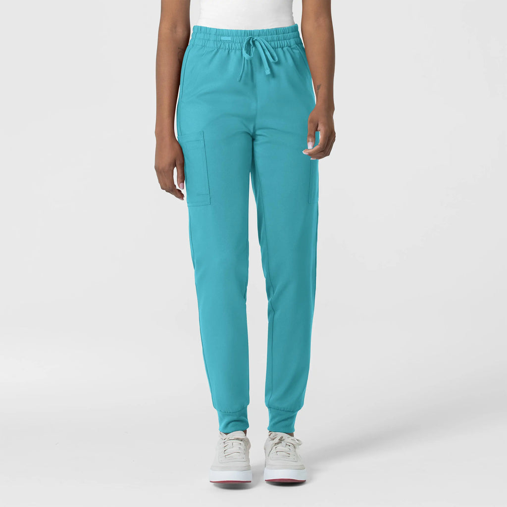 Wink Scrubs Women's Thrive Cargo Jogger Scrub Pant Teal | scrub-supply.com