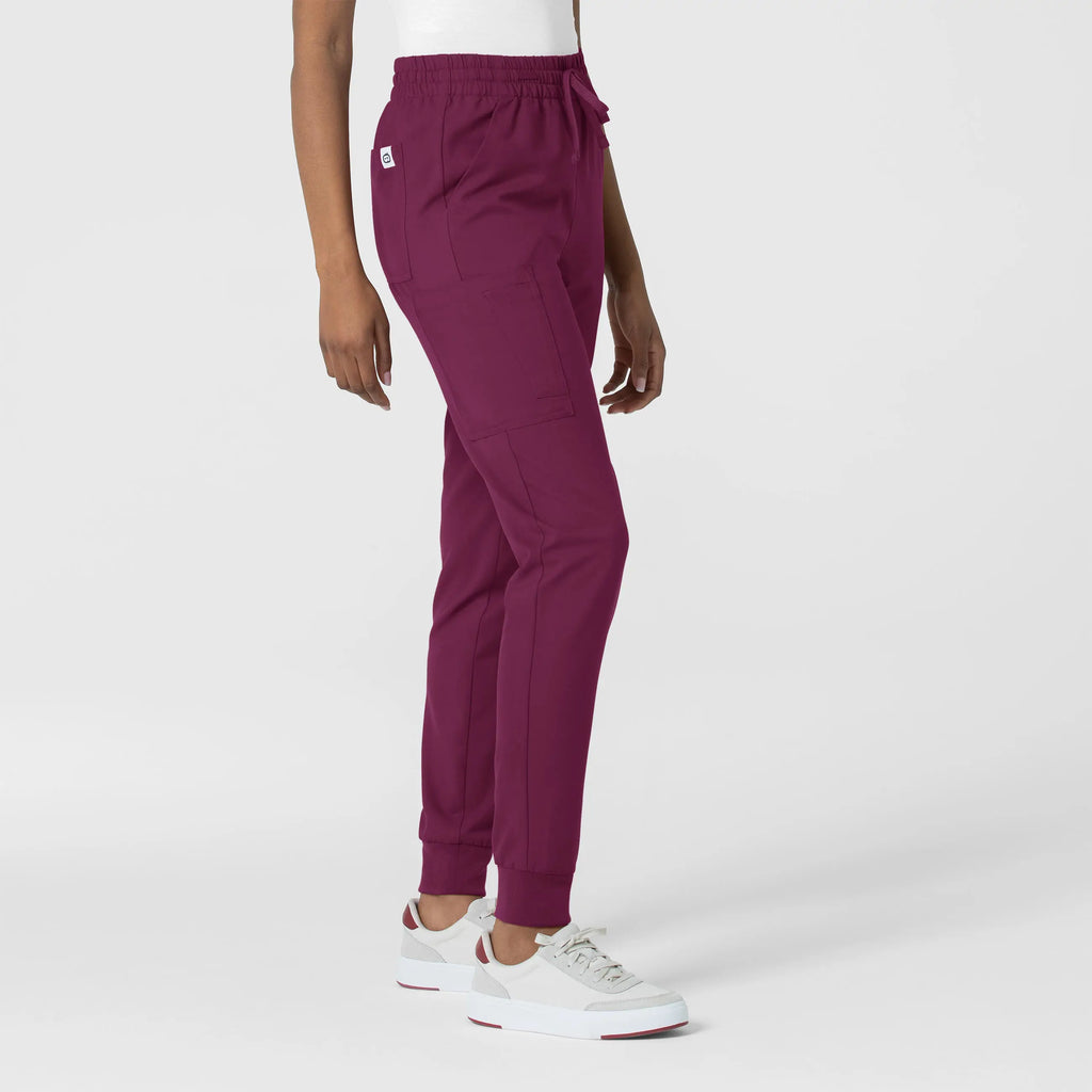 Wink Scrubs Women's Thrive Cargo Jogger Scrub Pant Wine | scrub-supply.com