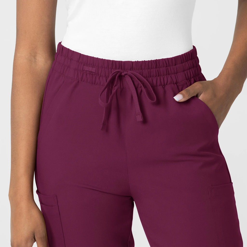 Wink Scrubs Women's Thrive Cargo Jogger Scrub Pant Wine | scrub-supply.com