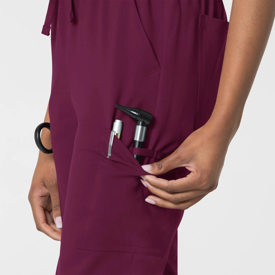 Wink Scrubs Women's Thrive Cargo Jogger Scrub Pant Wine | scrub-supply.com