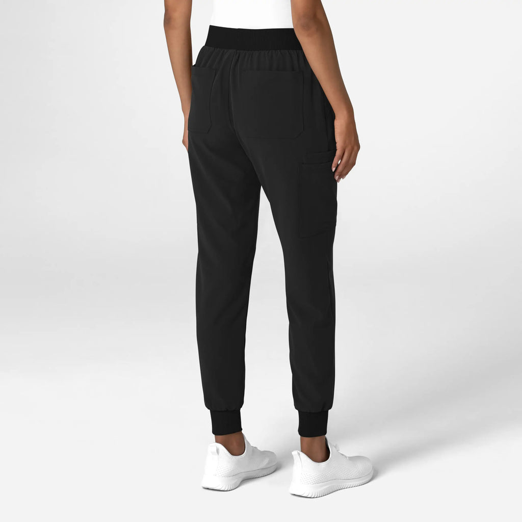 Wink Scrubs Women's Jogger Utility Scrub Pant Black | scrub-supply.com