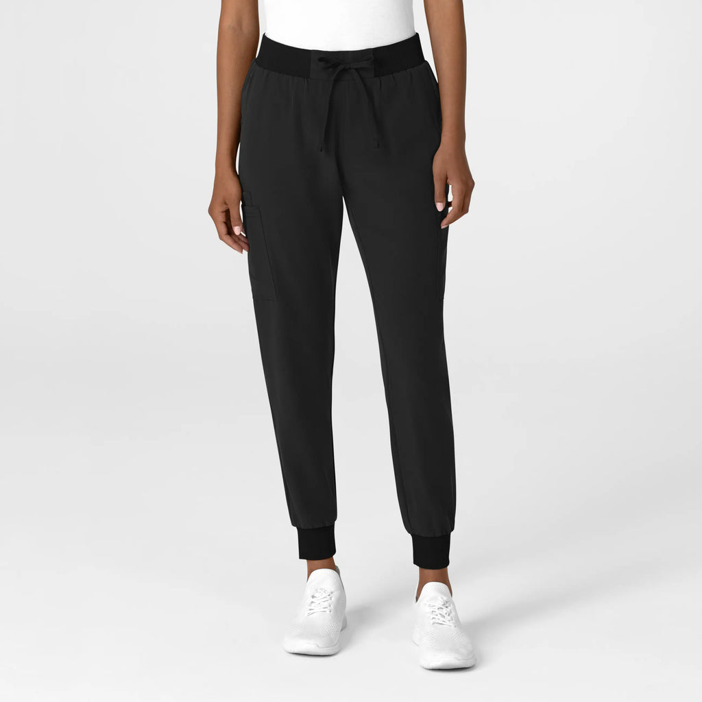 Wink Scrubs Women's Jogger Utility Scrub Pant Black | scrub-supply.com