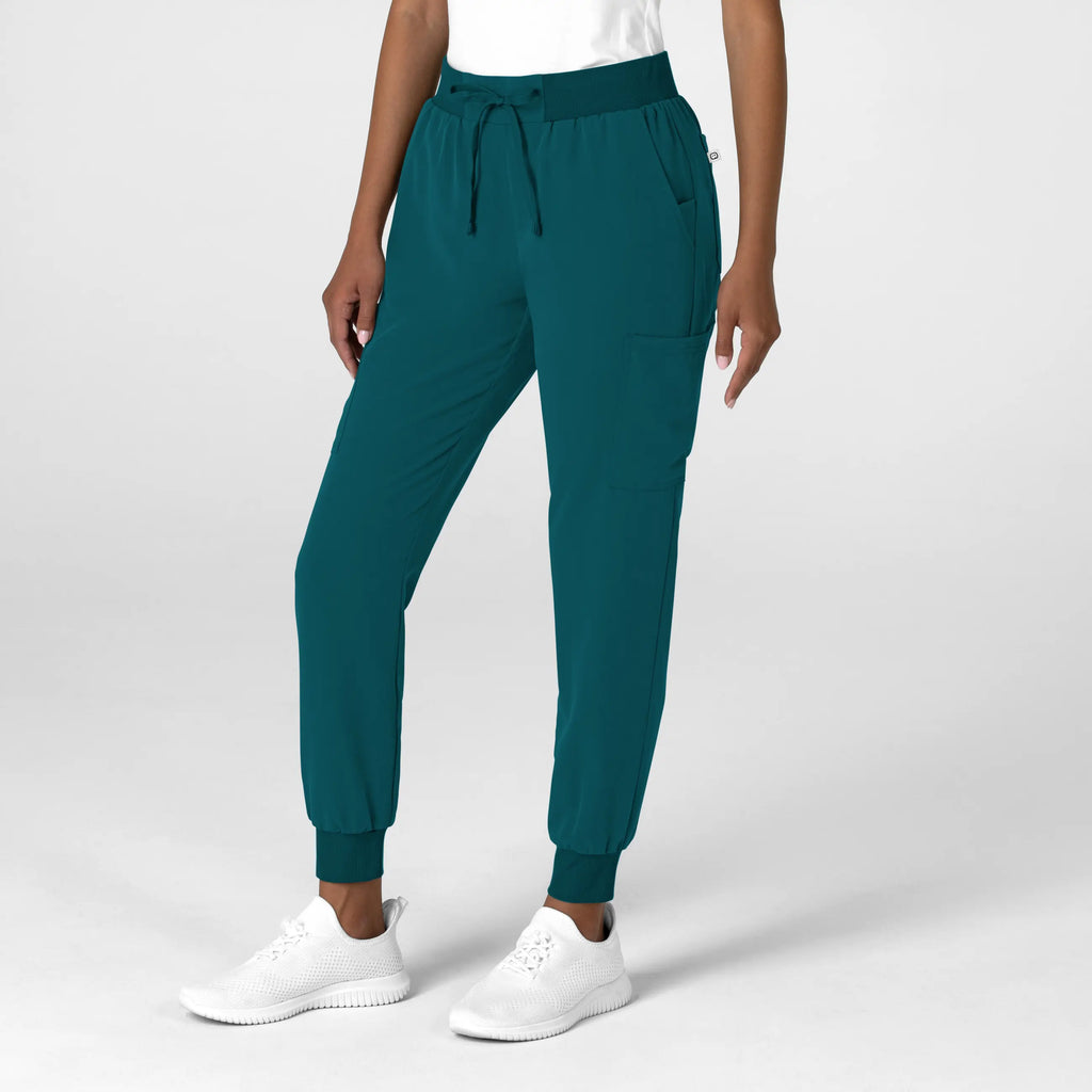 Wink Scrubs Women's Jogger Utility Scrub Pant Caribbean Blue | scrub-supply.com