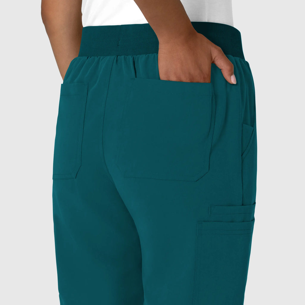 Wink Scrubs Women's Jogger Utility Scrub Pant Caribbean Blue | scrub-supply.com