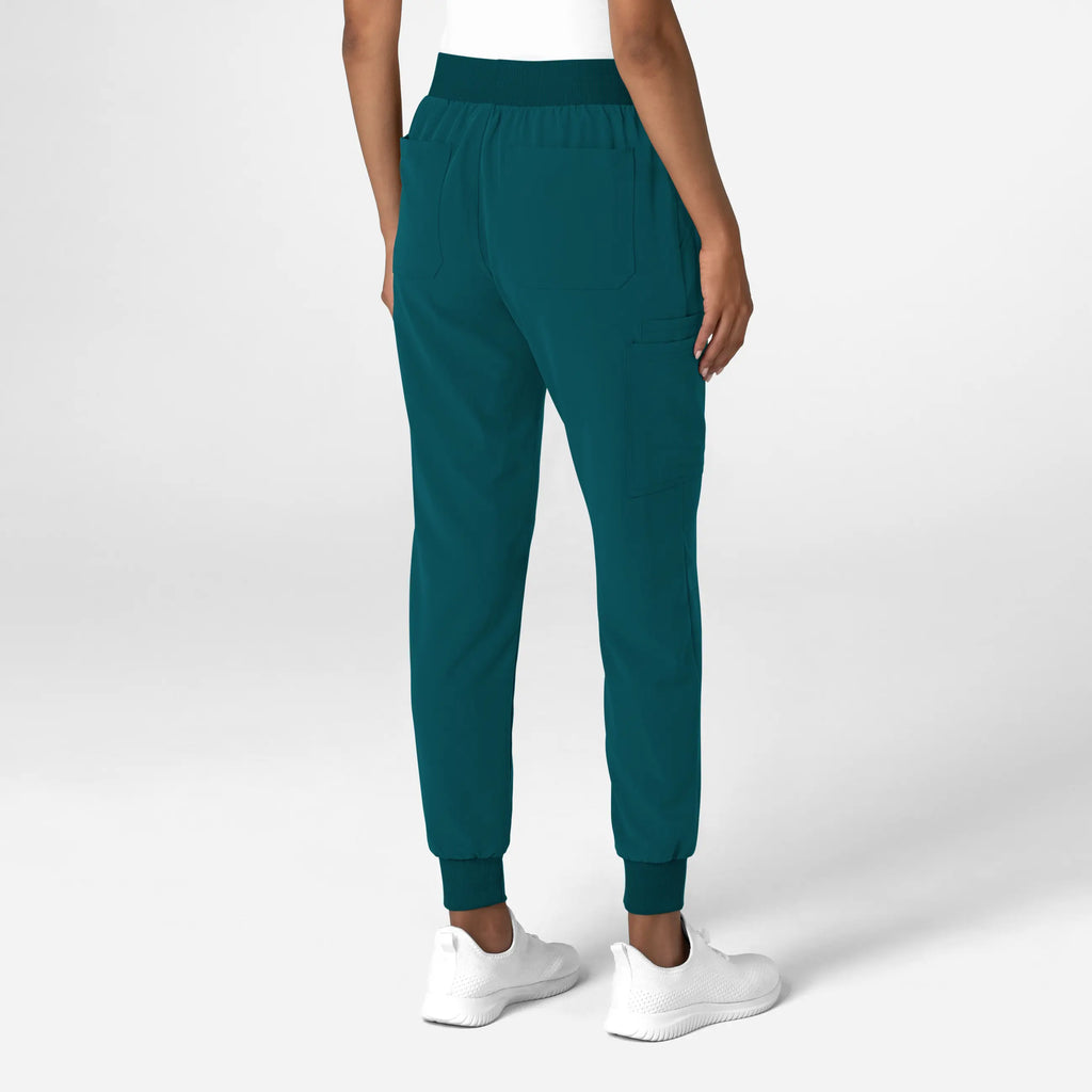 Wink Scrubs Women's Jogger Utility Scrub Pant Caribbean Blue | scrub-supply.com