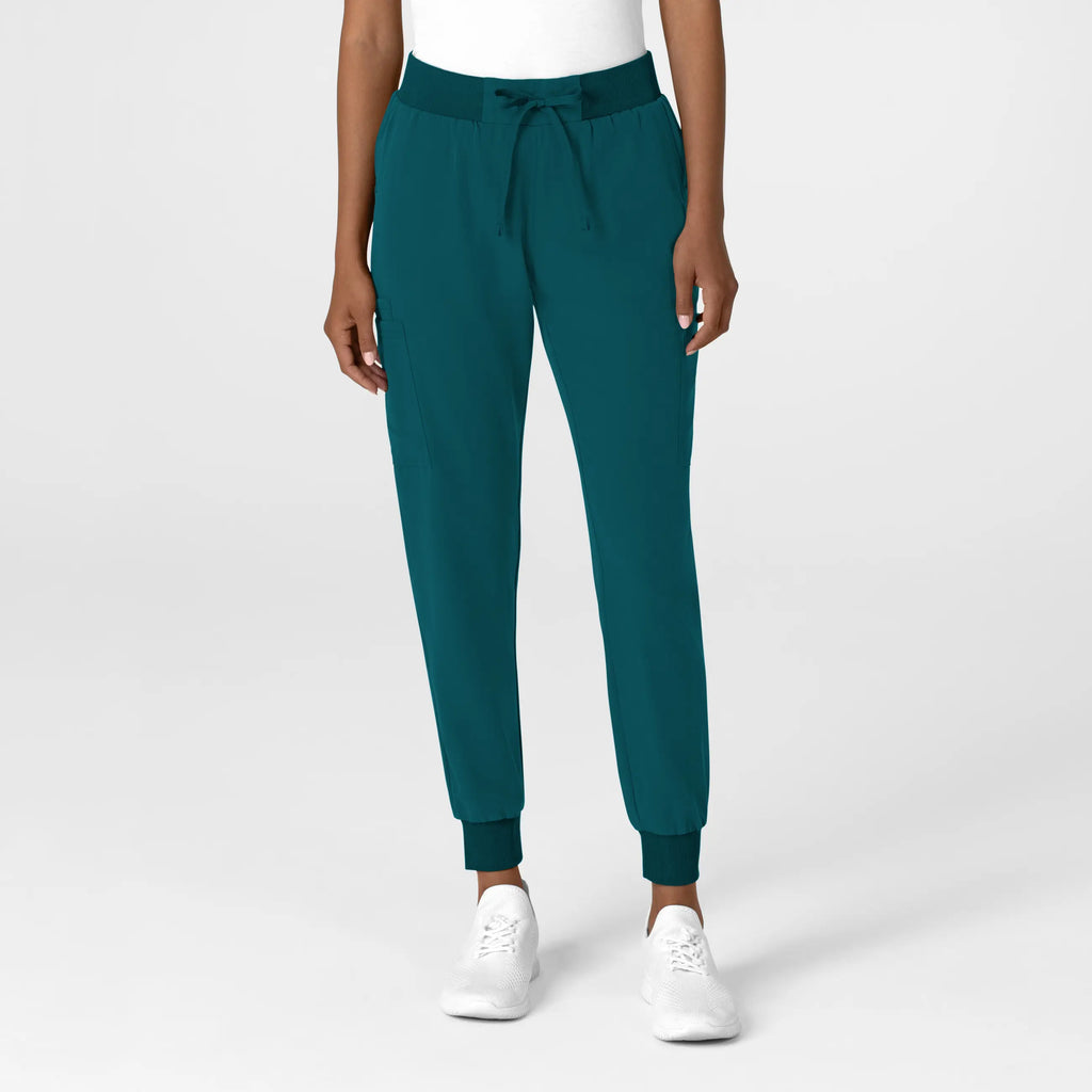 Wink Scrubs Women's Jogger Utility Scrub Pant Caribbean Blue | scrub-supply.com