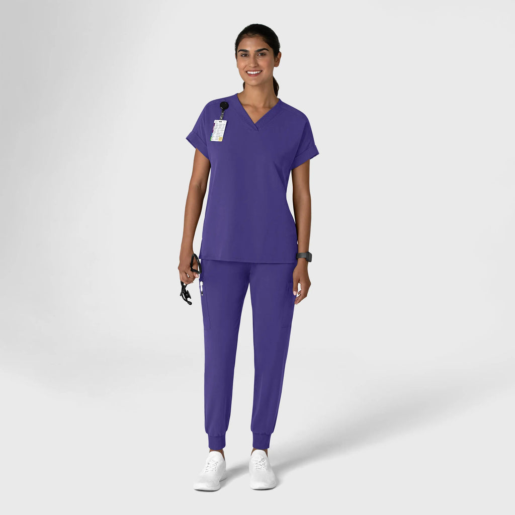 Wink Scrubs Women's Jogger Utility Scrub Pant Grape | scrub-supply.com