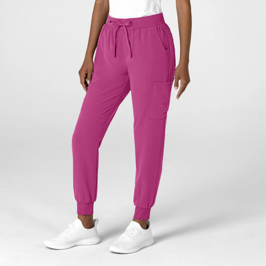 Wink Scrubs Women's Jogger Utility Scrub Pant Raspberry | scrub-supply.com