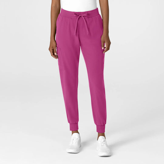 Wink Scrubs Women's Jogger Utility Scrub Pant Raspberry | scrub-supply.com