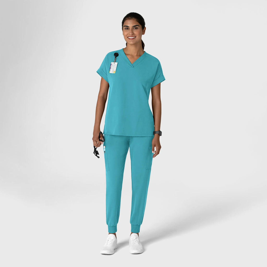 Wink Scrubs Women's Jogger Utility Scrub Pant Teal | scrub-supply.com