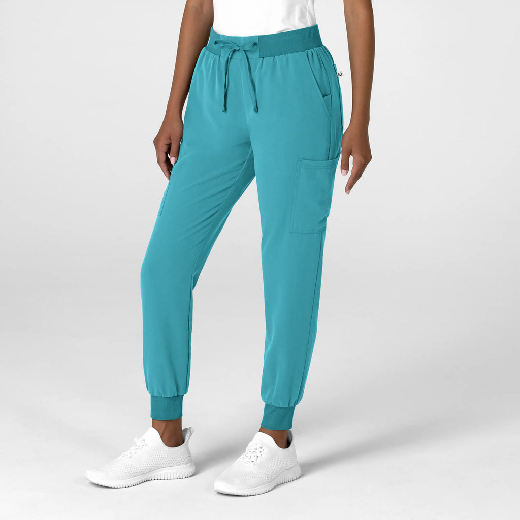 Wink Scrubs Women's Jogger Utility Scrub Pant Teal | scrub-supply.com