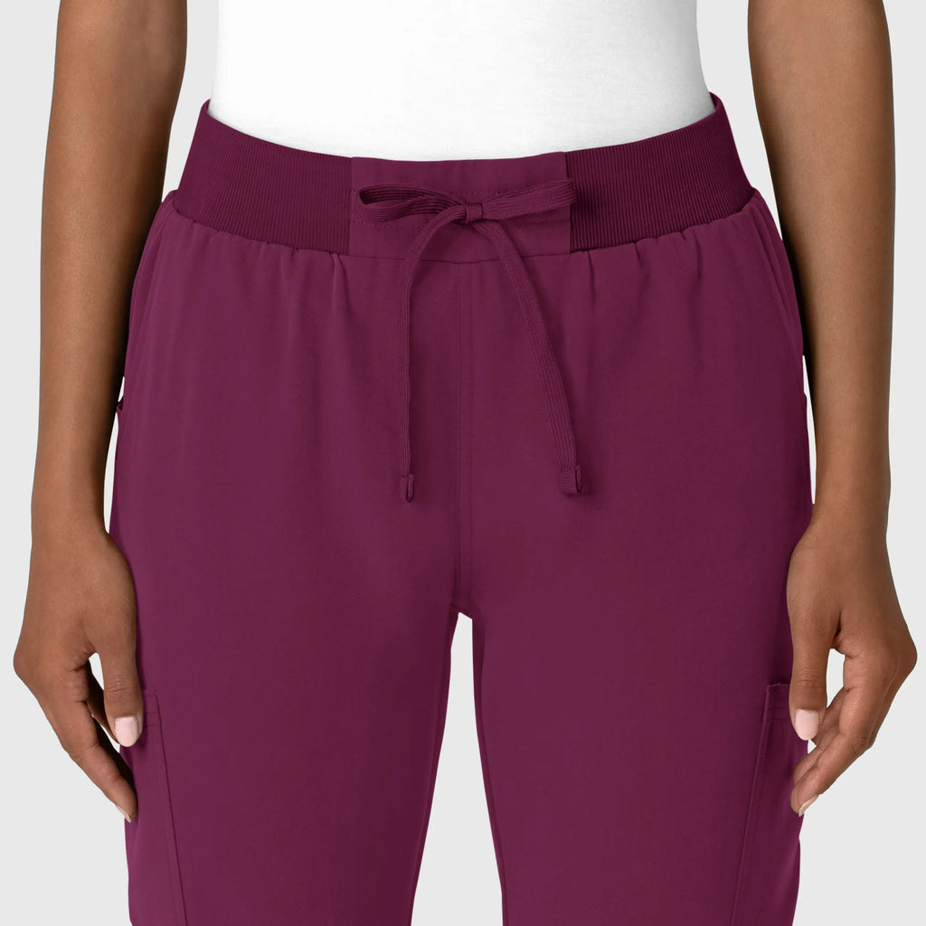 Wink Scrubs Women's Jogger Utility Scrub Pant Wine | scrub-supply.com