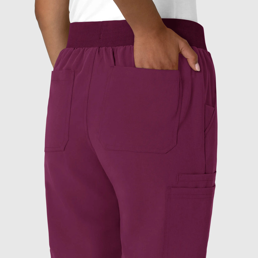 Wink Scrubs Women's Jogger Utility Scrub Pant Wine | scrub-supply.com