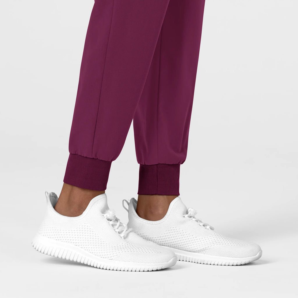 Wink Scrubs Women's Jogger Utility Scrub Pant Wine | scrub-supply.com