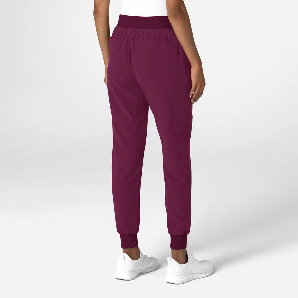 Wink Scrubs Women's Jogger Utility Scrub Pant Wine | scrub-supply.com