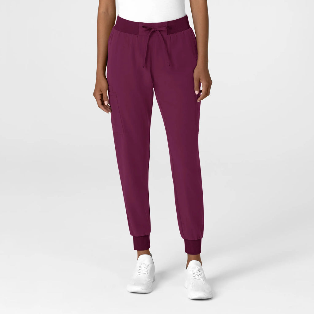 Wink Scrubs Women's Jogger Utility Scrub Pant Wine | scrub-supply.com