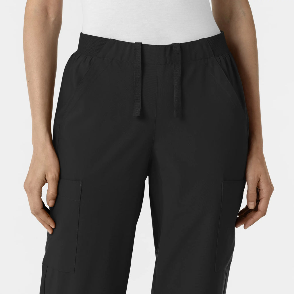 Wink Scrubs Women's Cargo Utility Scrub Pant Black | scrub-supply.com