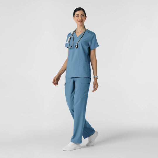 Wink Scrubs Women's Cargo Utility Scrub Pant Pacific Blue | scrub-supply.com