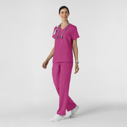 Wink Scrubs Women's Cargo Utility Scrub Pant Raspberry | scrub-supply.com