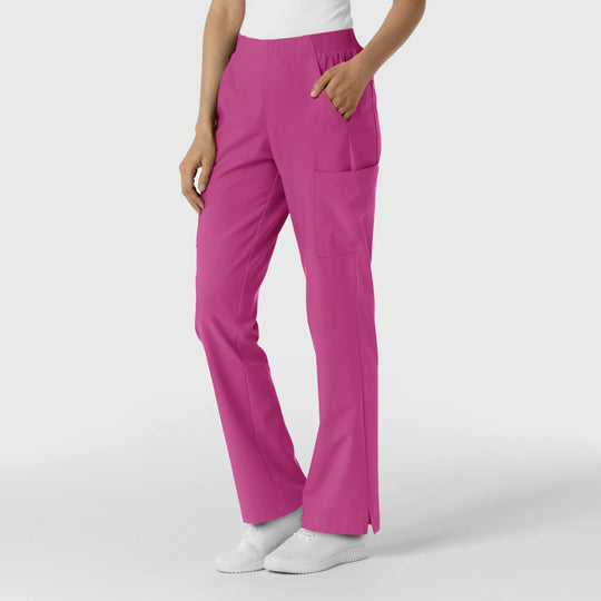 Wink Scrubs Women's Cargo Utility Scrub Pant Raspberry | scrub-supply.com
