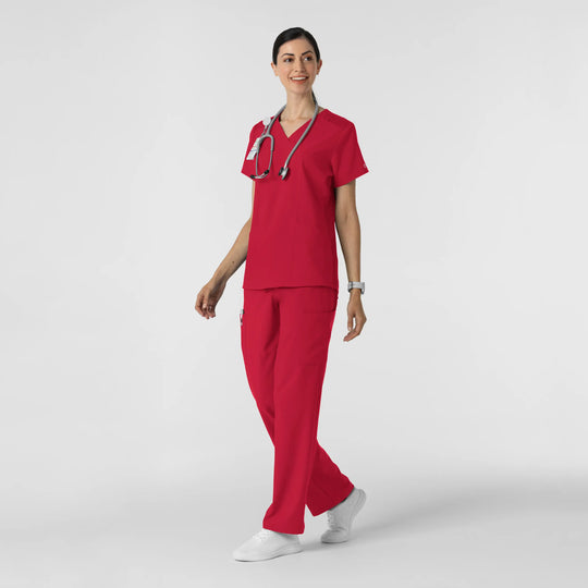 Wink Scrubs Women's Cargo Utility Scrub Pant Red | scrub-supply.com