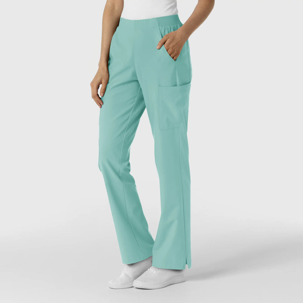 Wink Scrubs Women's Cargo Utility Scrub Pant Turquoise | scrub-supply.com